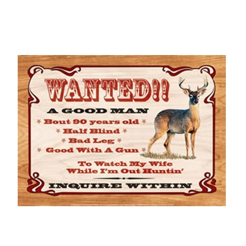 Wanted A Good Man - Hunting 사냥 틴사인44.0x31.5cm,메탈시티