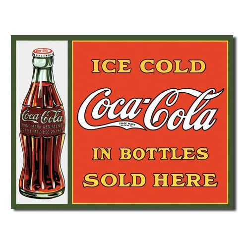 Coke Sold Here in Bottles 틴사인40.5x31.5cm,메탈시티