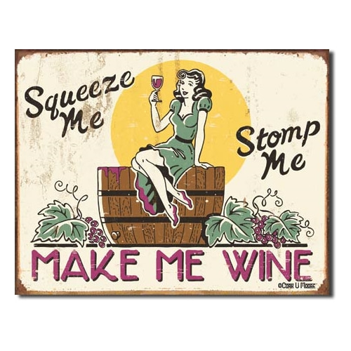 Make Me Wine - Moore 와인 틴사인40.5x31.5cm,메탈시티