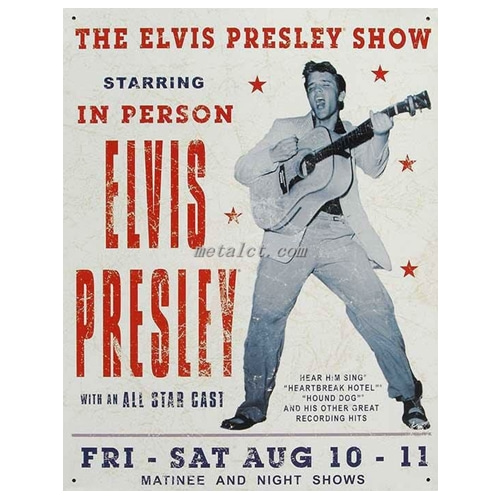 Elvis Presley Show 엘비스 틴사인31.5x40.5cm,메탈시티