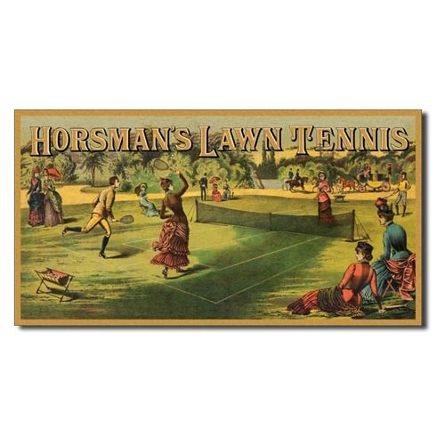 Horsman&#039;s Lawn Tennis 테니스 틴사인40.5x21.5cm,메탈시티