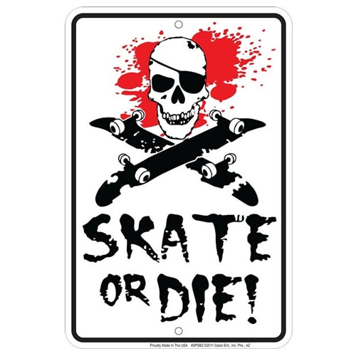 Skate or Die 틴사인20.5x30.5cm,메탈시티