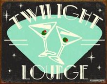 Twilight Lounge - B. J. Schonberg 와인 틴사인40.5x31.5cm,메탈시티
