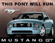 2005 Ford Mustang GT 틴사인40.5x31.5cm,메탈시티