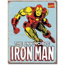 Iron Man Retro 아이언맨 틴사인31.5x40.5cm,메탈시티