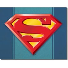 Superman Logo 슈퍼맨 틴사인40.5x31.5cm,메탈시티