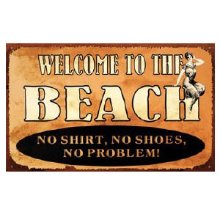 Welcome To The Beach 비치 틴사인40.5x25.5cm,메탈시티