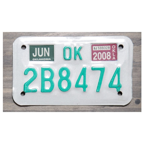 Oklahoma 오토바이 번호판18.0x10.0cm,메탈시티