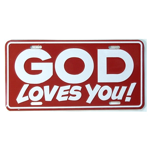 God Loves You 30.5x15.0cm,메탈시티