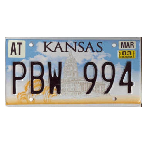 Kansas 자동차 번호판-2 30.5x15.5cm,메탈시티