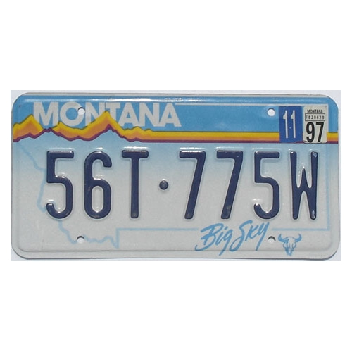 Montana 자동차 번호판 30.5x15.5cm,메탈시티