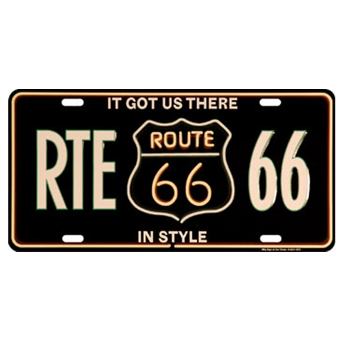 RTE66 License Plates30.5x15.0cm,메탈시티