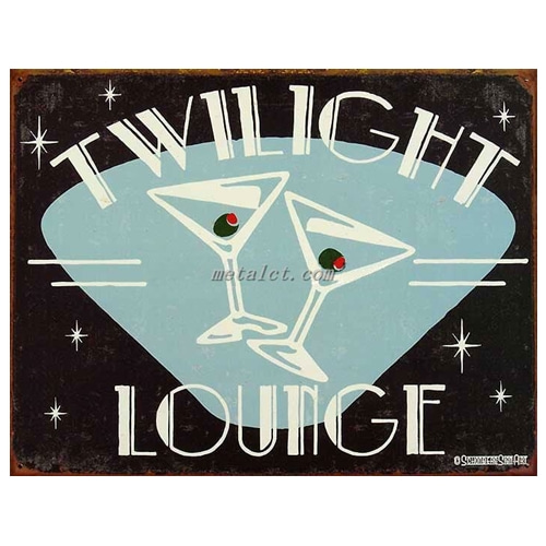 Twilight Lounge - B. J. Schonberg 와인 틴사인40.5x31.5cm,메탈시티