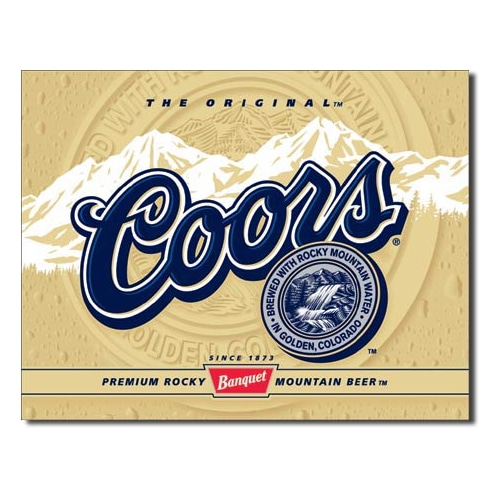 Coors Label 쿠어스 맥주 틴사인40.5x31.5cm,메탈시티
