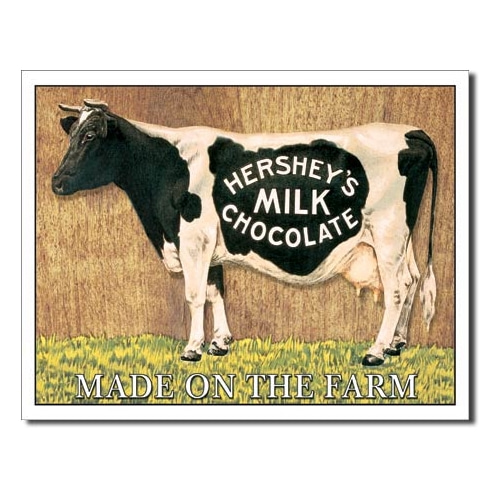 Hershey&#039;s Cow 틴사인40.5x31.5cm,메탈시티