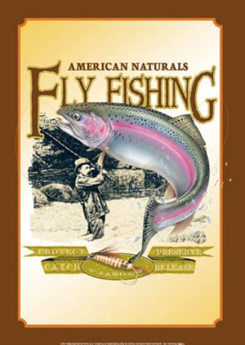 Fly Fishing 낚시 틴사인31.5x44.0cm,메탈시티