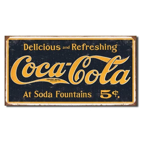 Coke - 1910 Logo Weathered 틴사인40.5x21.5cm,메탈시티