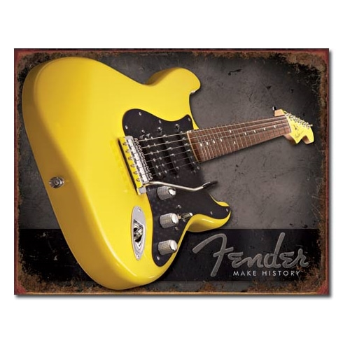 Fender - Make History 펜더기타 틴사인40.5x31.5cm,메탈시티