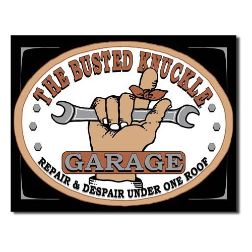 Busted Knuckle Garage 틴사인40.5x31.5cm,메탈시티