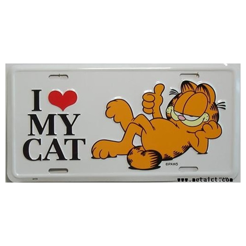 Garfield I Love My Cat30.5x15.0cm,메탈시티