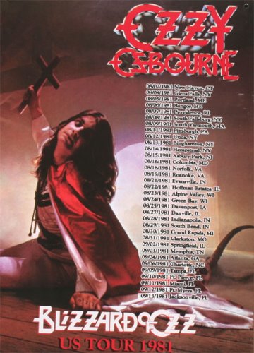 Ozzy Osbourne 오지오스본 틴사인21.0x29.5cm,메탈시티