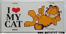 Garfield I Love My Cat30.5x15.0cm,메탈시티