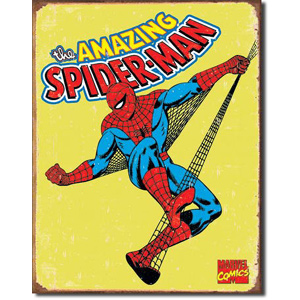 Spiderman Retro 스파이더맨 틴사인 31.5x40.5cm,메탈시티