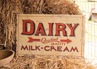 Vintage Dairy 틴사인,메탈시티