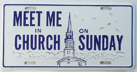 Meet Me In Church On Sunday 30.5x15.0cm,메탈시티
