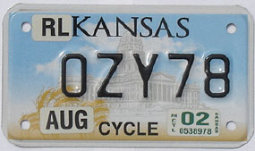 Kansas Motorcycle-Graphic 18.0x10.0cm,메탈시티
