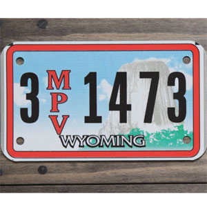 Wyoming 오토바이번호판-MPV,메탈시티