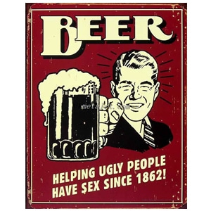 Beer - Ugly People 맥주 틴사인31.5x40.5cm,메탈시티
