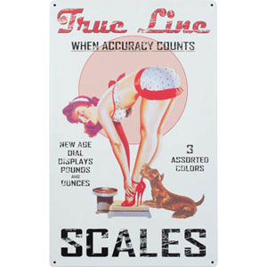 True Line Scale 틴사인25.5x40.5cm,메탈시티