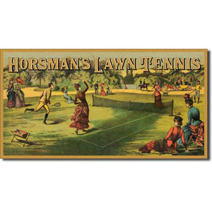 Horsman&#039;s Lawn Tennis 테니스 틴사인40.5x21.5cm,메탈시티