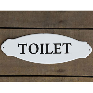 에나멜 Toilet 사인30.5x10cm,메탈시티