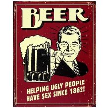 Beer - Ugly People 맥주 틴사인31.5x40.5cm,메탈시티