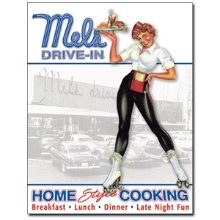Mels Diner - Car Hop 틴사인31.5x40.5cm,메탈시티
