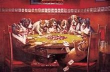 8 Drunken Dogs Playing Cards 틴사인40.5x31.5cm,메탈시티