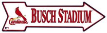 Busch Stadium - Cardinals 야구 화살표 틴사인49.5x14.5cm,메탈시티